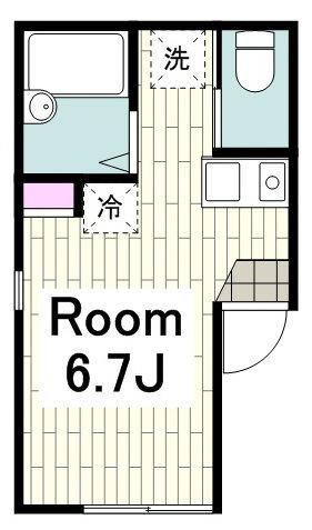 フォレスト井土ヶ谷(ワンルーム/3階)の間取り写真