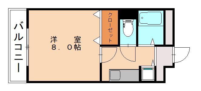 シャルム明石III(1K/3階)の間取り写真