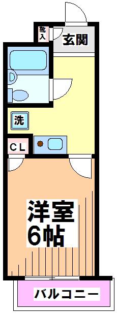 リシェス明大前(1K/4階)の間取り写真