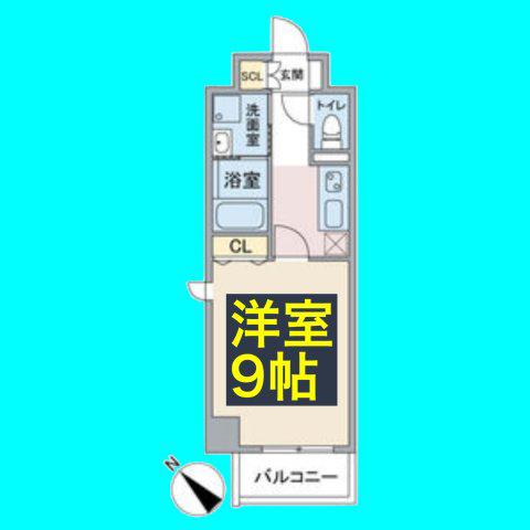 アールグラン瑞穂(1K/2階)の間取り写真