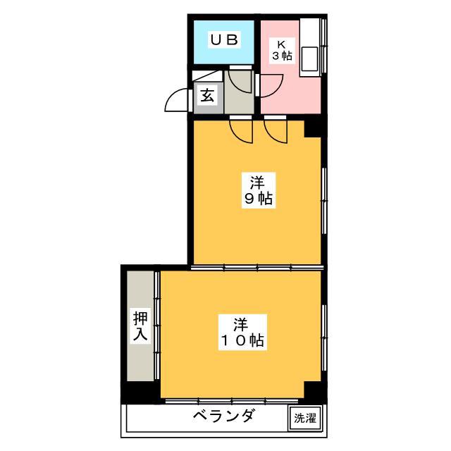 リーベハイツ江澤(2K/2階)の間取り写真