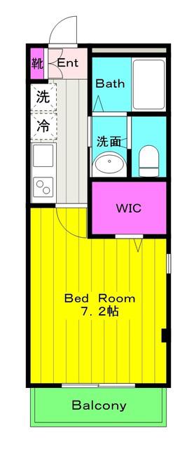アイビス生田(1K/3階)の間取り写真