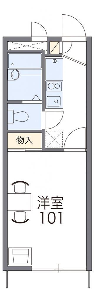 レオパレスシャンテ(1K/2階)の間取り写真