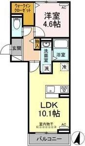 ダイヤモンドヒルズ並木(1LDK/3階)の間取り写真