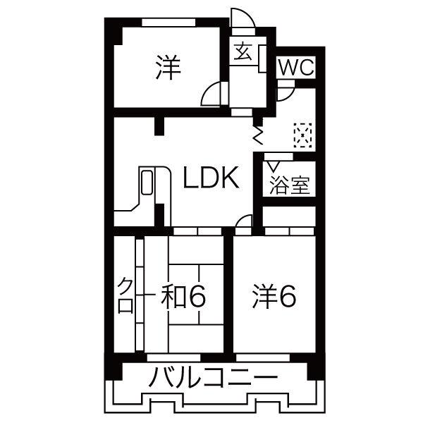 ルミエールI(3LDK/2階)の間取り写真