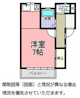 ブリティッシュ ヒルズマミ(ワンルーム/2階)の間取り写真