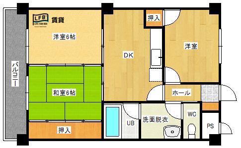 第3吉宗ビル(3DK/4階)の間取り写真