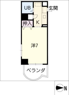 ホワイトヒルズ東桜(1K/4階)の間取り写真
