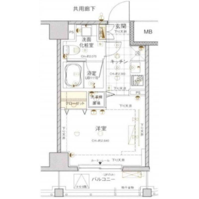 アーバンファースト神楽坂(ワンルーム/3階)の間取り写真