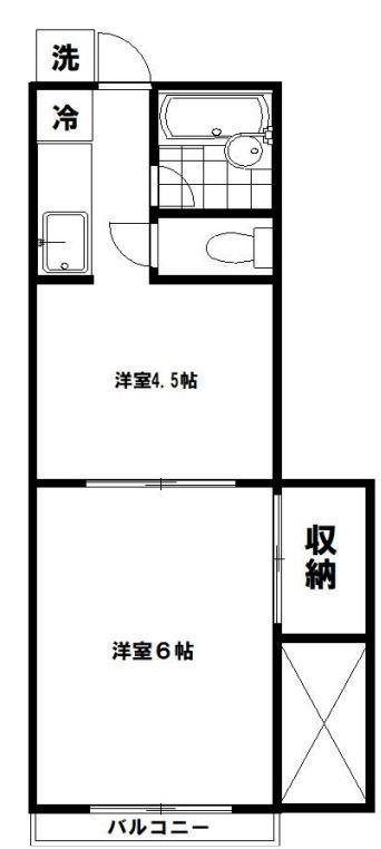 AIFORT.国領(2K/2階)の間取り写真