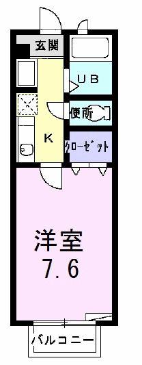 アルフ ハイム(1K/1階)の間取り写真
