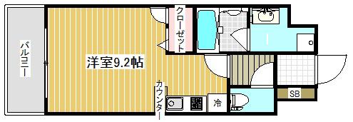 アスヴェル神戸ハーバーサイド(1K/10階)の間取り写真