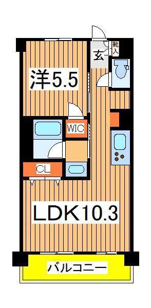 ART RESIDENCE IN OOTAKA‐NO‐MORI B棟(1LDK/2階)の間取り写真