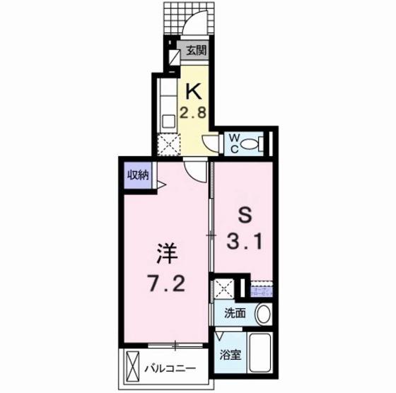 JR可部線 安芸長束駅 徒歩16分 3階建 築13年(1SK/1階)の間取り写真