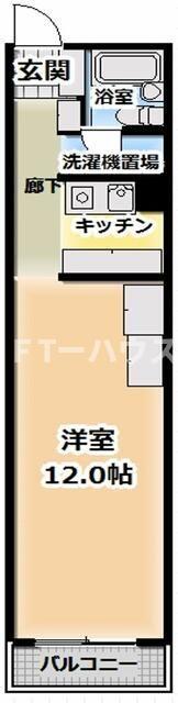 ヒルサイドテラス 住居(ワンルーム/3階)の間取り写真