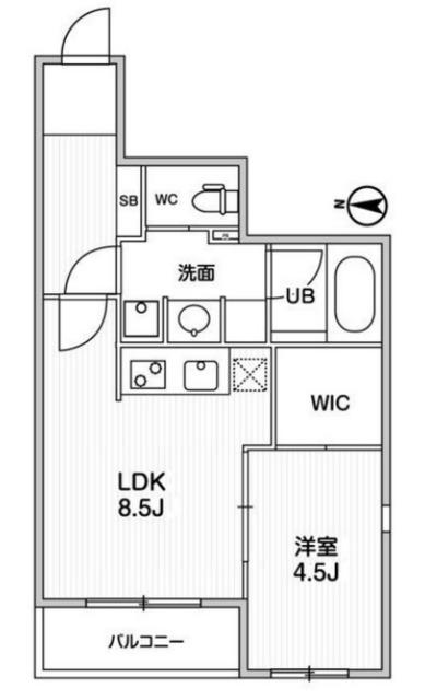 ウィーヴプレイス東高円寺(1LDK/1階)の間取り写真