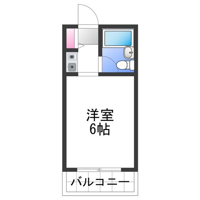 BASE-ONE貝塚(1K/3階)の間取り写真