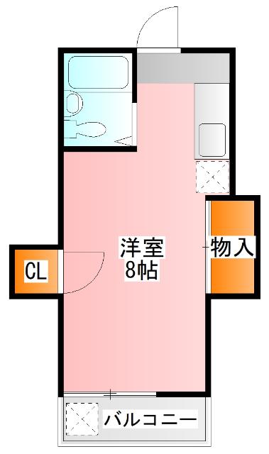 メゾンヴェール(ワンルーム/2階)の間取り写真