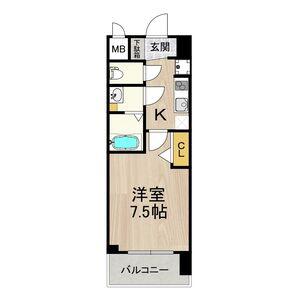 スプランディッド難波サウス(1K/10階)の間取り写真