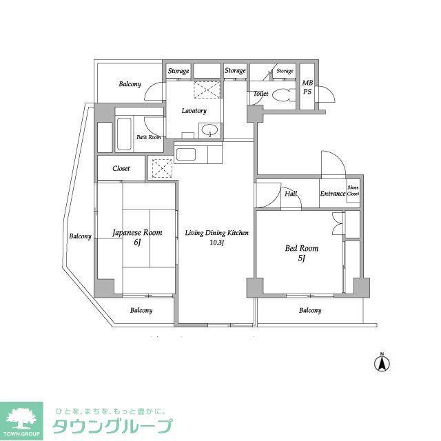 クレール久米川(2LDK/3階)の間取り写真
