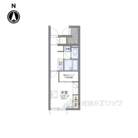 レオパレス九日市(1K/1階)の間取り写真