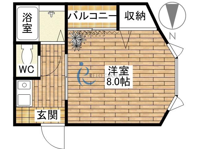 ハイツハーベストII(1K/4階)の間取り写真