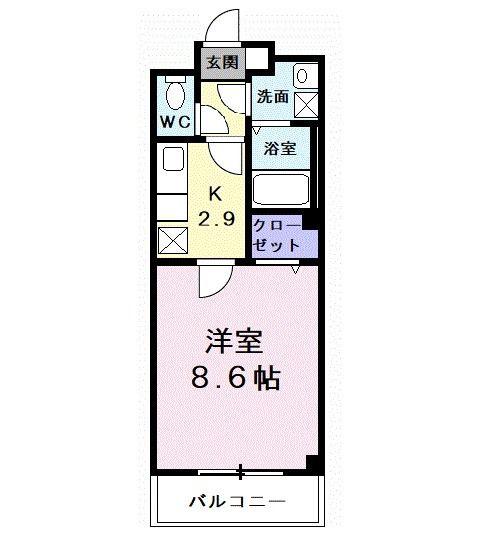 エスペランサ(1K/2階)の間取り写真