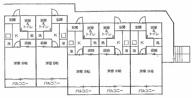 アビタシオン倉坂(1K/2階)の間取り写真