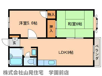 だいわ池田ハイツ(2LDK/2階)の間取り写真