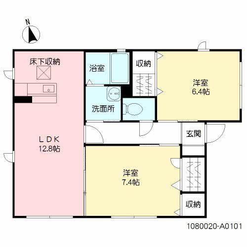 メゾンオリヴィエ A棟(2LDK/1階)の間取り写真