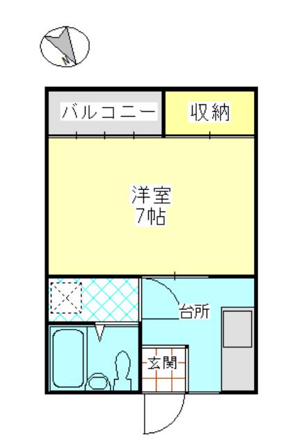 コーポフレンド(1K/1階)の間取り写真