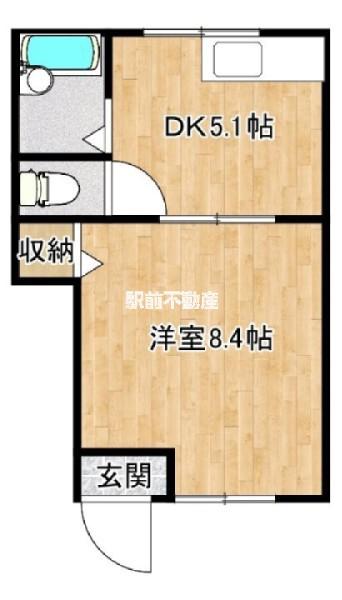 シルバー鷹(1DK/1階)の間取り写真