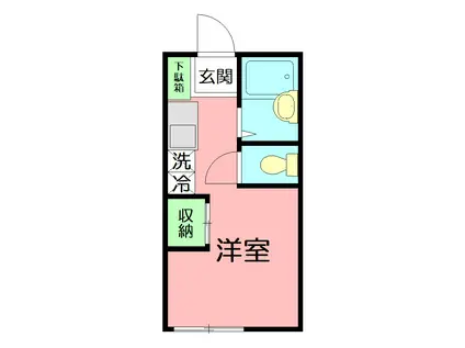 カフー茅ヶ崎(ワンルーム/2階)の間取り写真