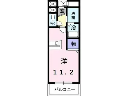 エントピアタウンころも(ワンルーム/1階)の間取り写真