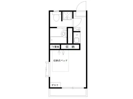 ケプラー(ワンルーム/2階)の間取り写真