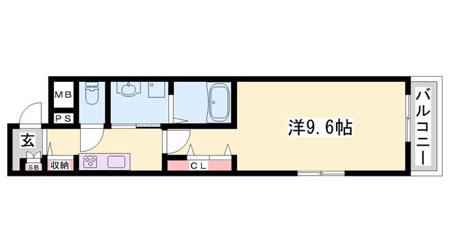 ブリック フェアリーIV(1K/3階)の間取り写真