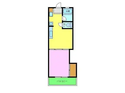 サンライトビル(1DK/2階)の間取り写真