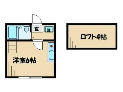 ソレイユ中原(ワンルーム/1階)の間取り写真