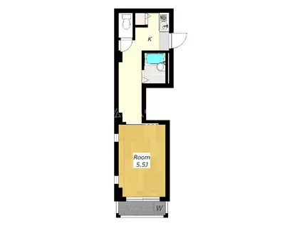 クラブラメール(1K/1階)の間取り写真