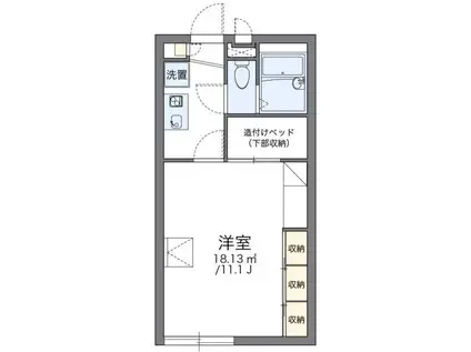 レオパレスヒロ(1K/2階)の間取り写真