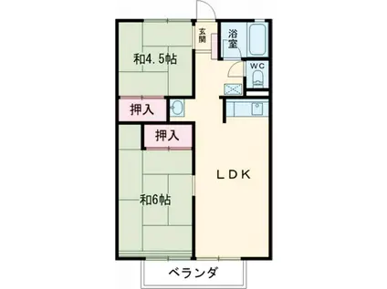メントモアC棟(2LDK/2階)の間取り写真