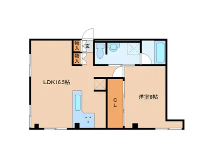 GRD BLD(1LDK/2階)の間取り写真