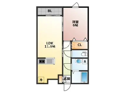 GRACE HIRAYAMA B(1LDK/1階)の間取り写真