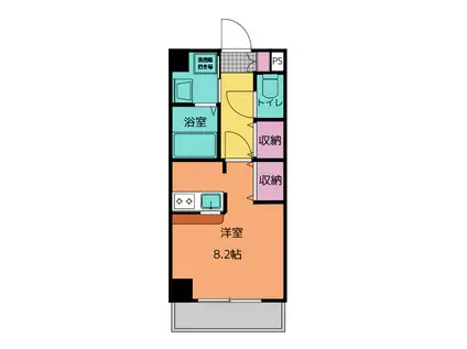 ステージ鵜の森(1K/3階)の間取り写真