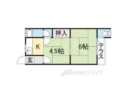 ワイドカレント橋本(2K/2階)の間取り写真