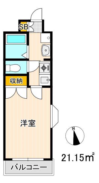 フォルム八田(ワンルーム/2階)の間取り写真
