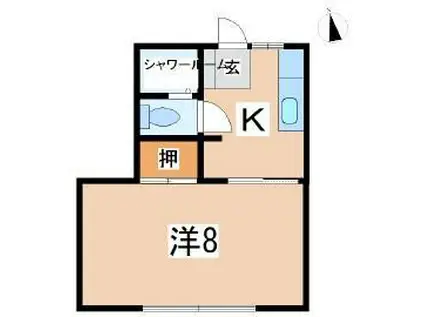 MAISON DE ALICE(1K/1階)の間取り写真