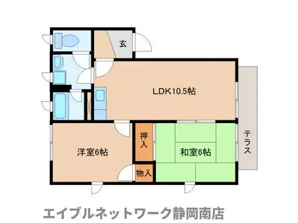 スクウェア25 A棟(2LDK/2階)の間取り写真