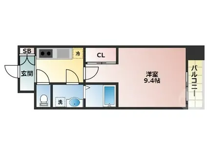 FLAT34新大阪南(1K/5階)の間取り写真