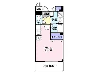 ウエスビュー(ワンルーム/3階)の間取り写真